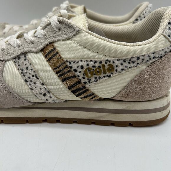 Gola Women’s Daytona Safari Sneakers Size 10 Animal Print Suede Mesh Fabric - Picture 3 of 12